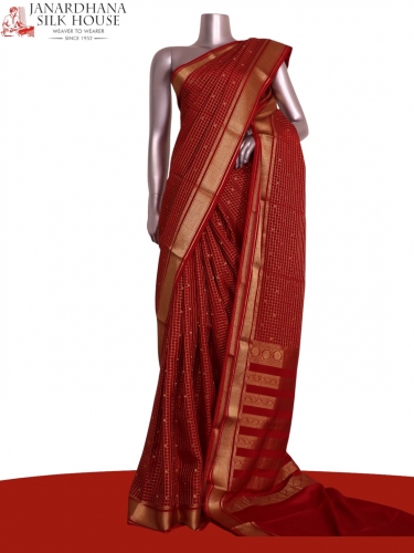 Pure Mysore Crepe Silk Saree